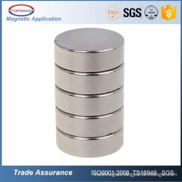 China manufacture super strong Round N52 neodymium permanent magnet